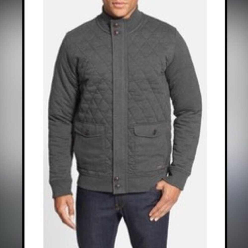 Ted Baker London Men’s Gray Quiltin Quilted Full Zip Jacket 2XL